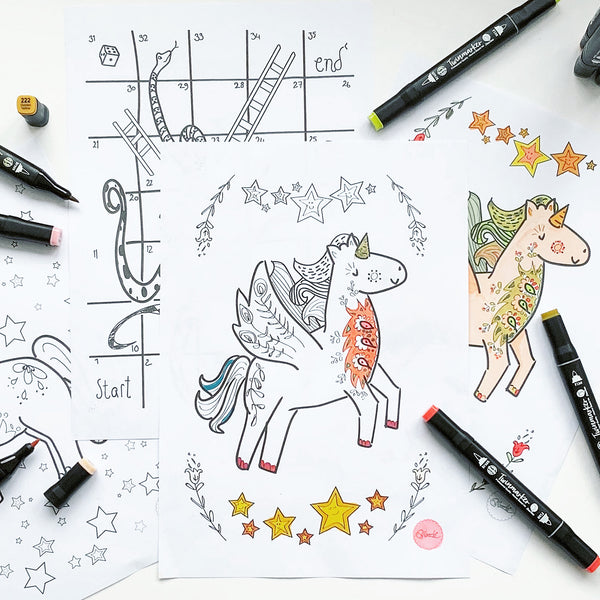 New! Moozle Colouring Pages