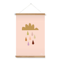Load image into Gallery viewer, Rain Drops in Pink Fine Art Print with Hanger