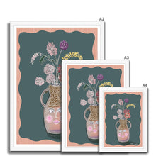 Load image into Gallery viewer, Face Vase - muted tones Framed Print