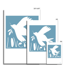 Load image into Gallery viewer, Love+Peace Soft Blue Fine Art Print
