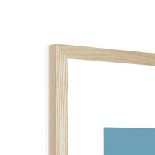 Load image into Gallery viewer, Love+Peace Soft Blue Framed Print.