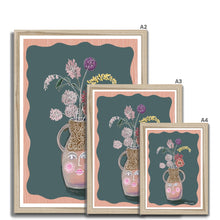 Load image into Gallery viewer, Face Vase - muted tones Framed Print