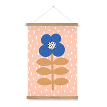 Load image into Gallery viewer, Blue Flower in the Rain Fine Art Print with Hanger