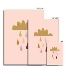 Load image into Gallery viewer, Rain Drops in Peachy Pink Fine Art Print