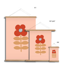 Load image into Gallery viewer, Red Stem Flower Fine Art Print with Hanger