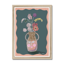 Load image into Gallery viewer, Face Vase - muted tones Framed Print