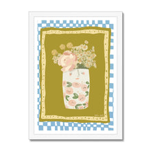 Load image into Gallery viewer, Blue Checkers Framed Print