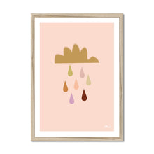 Load image into Gallery viewer, Rain Drops in Pink. Framed Print
