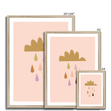 Load image into Gallery viewer, Rain Drops in Pink. Framed Print