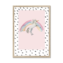 Load image into Gallery viewer, Unicorn and Rainbow Framed Print