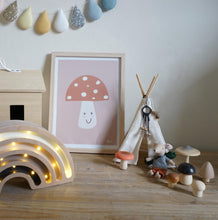 Load image into Gallery viewer, Happy Toadstool - Muted Colours Fine Art Print.