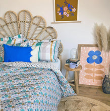 Load image into Gallery viewer, Ruffle Edge Pillowcase Jade and Blush