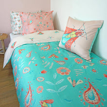 Load image into Gallery viewer, 5 Piece Duvet Set - Organic Cotton Bedding Folk Art Design