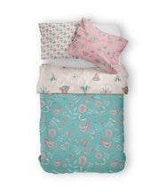 Load image into Gallery viewer, Moozle bedding set Folk Art organic cotton single bed duvet set printed