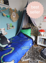 Load image into Gallery viewer, 5 Piece Duvet Set - Organic Cotton Bedding Snakes n'Ladders Design