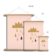 Load image into Gallery viewer, Rain Drops in Pink Fine Art Print with Hanger