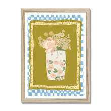 Load image into Gallery viewer, Blue Checkers Framed Print