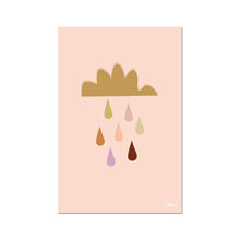 Load image into Gallery viewer, Rain Drops in Peachy Pink Fine Art Print