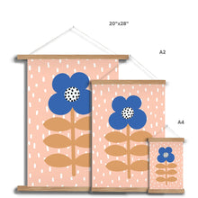 Load image into Gallery viewer, Blue Flower in the Rain Fine Art Print with Hanger