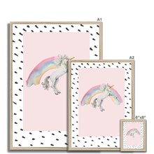 Load image into Gallery viewer, Unicorn and Rainbow Framed Print