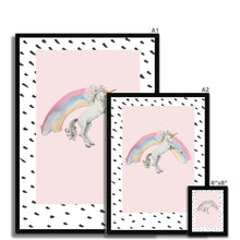 Load image into Gallery viewer, Unicorn and Rainbow Framed Print