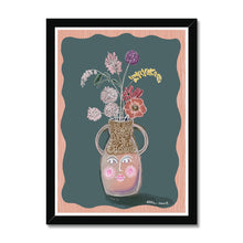 Load image into Gallery viewer, Face Vase - muted tones Framed Print
