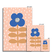 Load image into Gallery viewer, Blue Flower in the Rain Fine Art Print