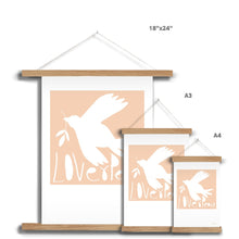 Load image into Gallery viewer, Love+Peace Blush Pink Fine Art Print with Hanger.