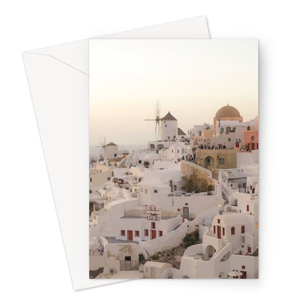 Oia Sundown Greeting Card