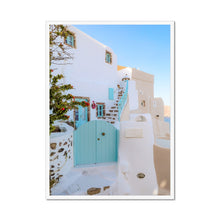 Load image into Gallery viewer, Blue Gate Santorini Framed Print

