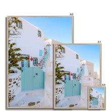 Load image into Gallery viewer, Blue Gate Santorini Framed Print
