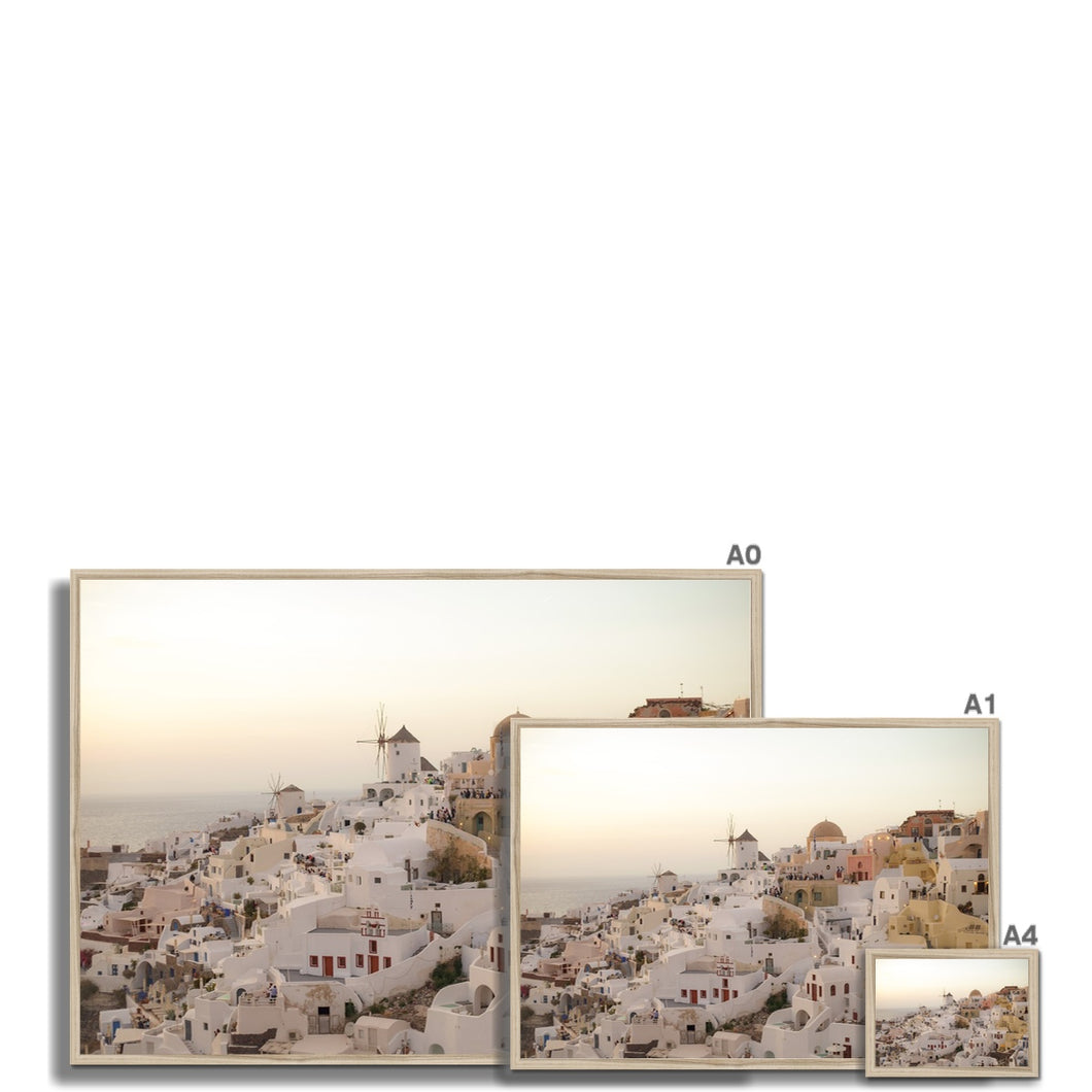 Oia Sundown Framed Print