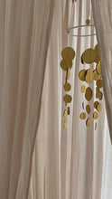 Load and play video in Gallery viewer, Disco Mobile - vegan leather gold disc hanging

