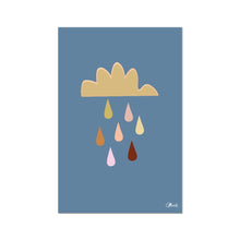 Load image into Gallery viewer, Rain Drops in Blue Fine Art Print
