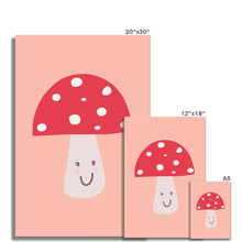 Load image into Gallery viewer, Happy Toadstool - Bright Fine Art Print.
