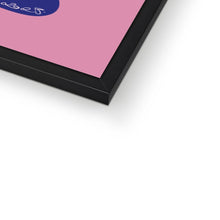 Load image into Gallery viewer, Face Vase - cobalt blue Framed Print
