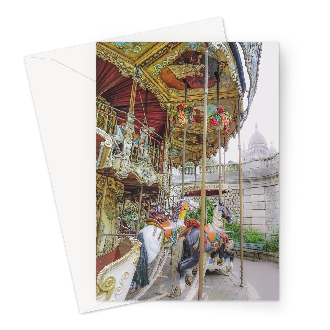 Sacré-Coeur Carousel Greeting Card