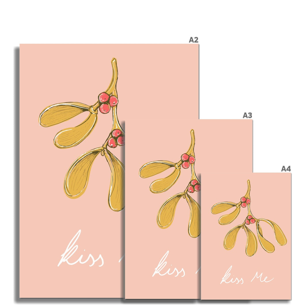 Kiss Me - Pink Fine Art Print
