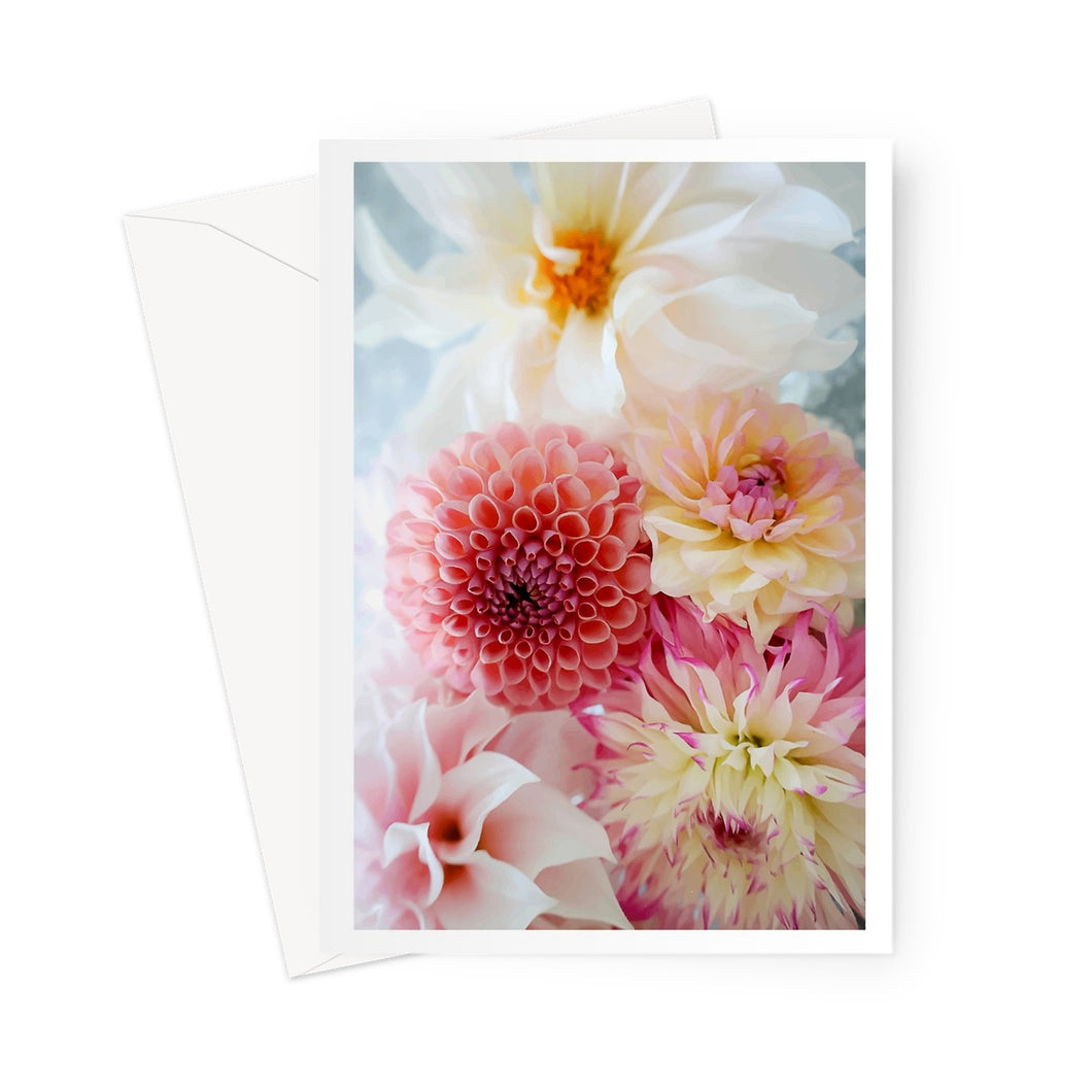 Dreamy Dahlias Greeting Card