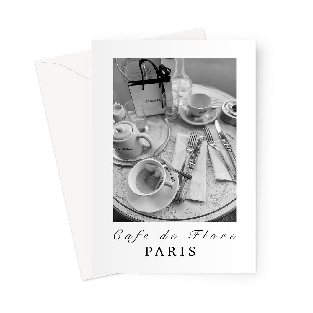 Café De Flore Noir Greeting Card