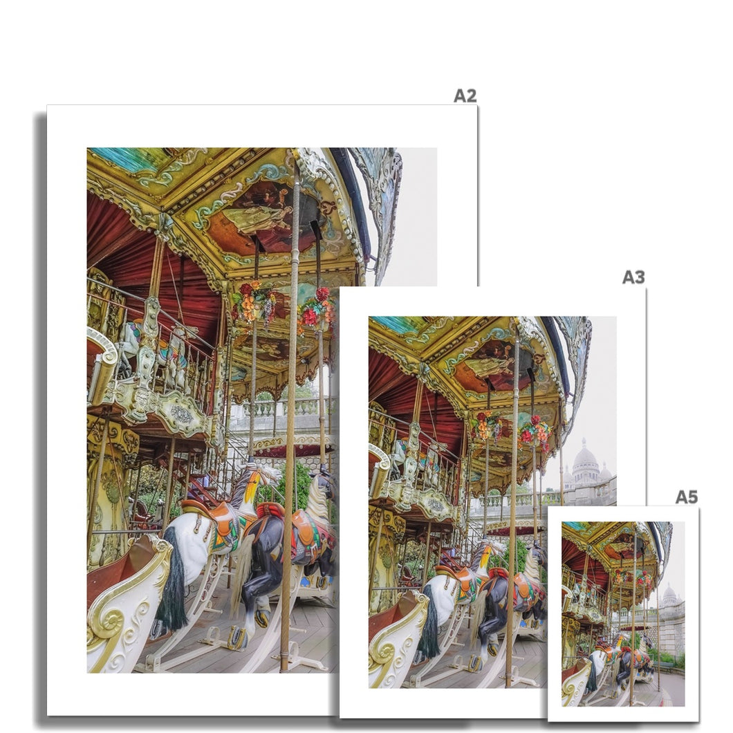 Sacré-Coeur Carousel Photo Art Print