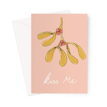 Load image into Gallery viewer, Kiss Me - Pink Greeting Card
