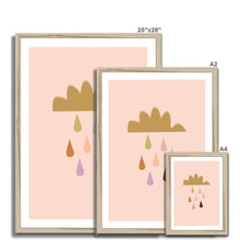Load image into Gallery viewer, Rain Drops in Pink. Framed Print
