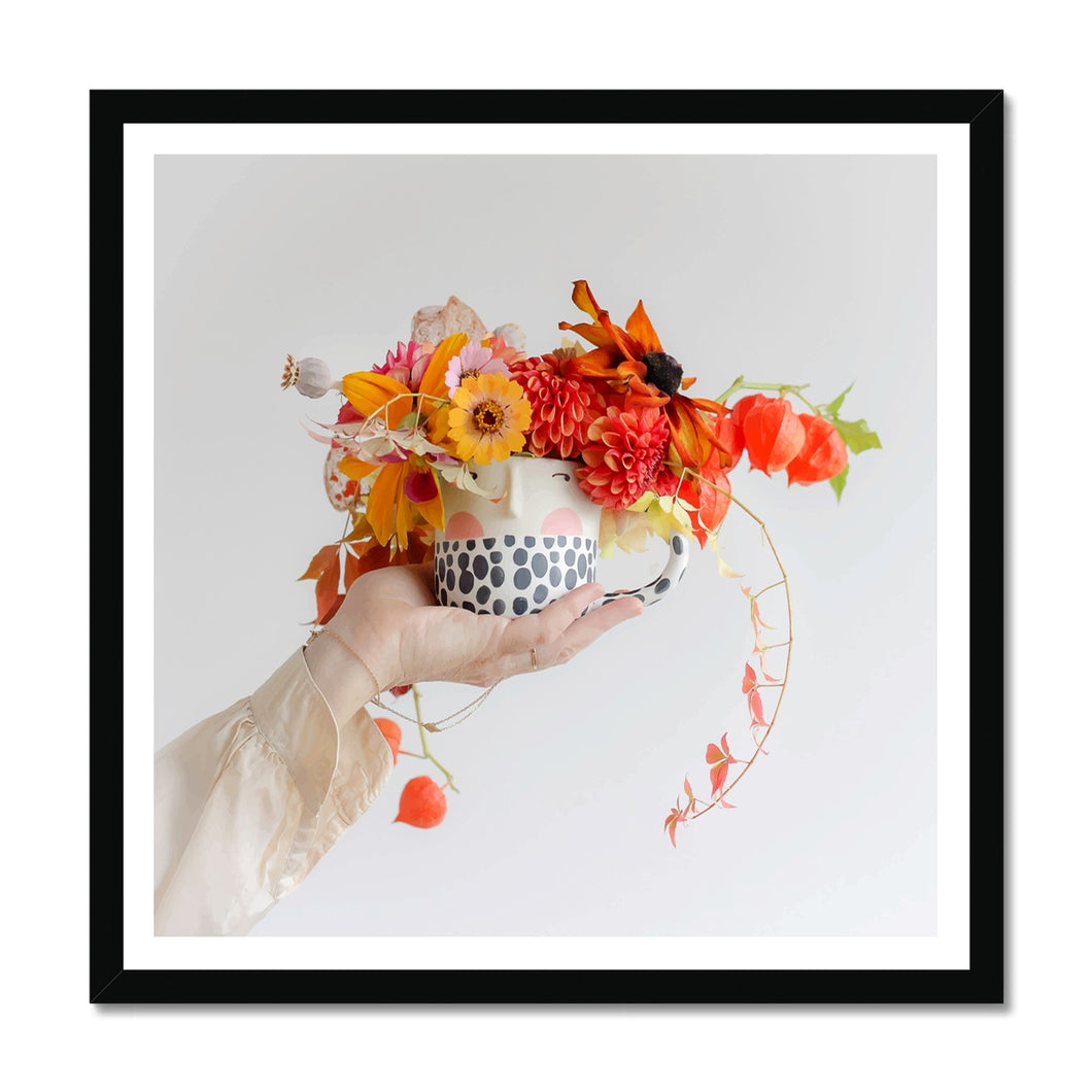 A Cup of Autumn  Framed Print