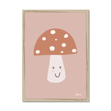Load image into Gallery viewer, Happy Toadstool - Muted Colours Framed Print
