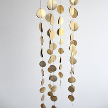 Load image into Gallery viewer, Disco Mobile - vegan leather gold disc hanging
