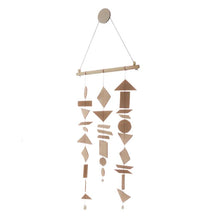 Load image into Gallery viewer, Felt Shapes Hanger - 3 strand wooden bar hanging
