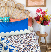 Load image into Gallery viewer, Moozle organic cotton bedding fitted sheets and pillowcases in happy prints
