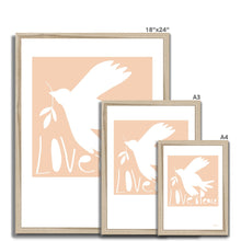 Load image into Gallery viewer, Love+Peace Blush Pink Framed Print.
