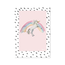 Load image into Gallery viewer, Unicorn and Rainbow Fine Art Print
